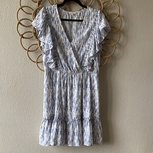JODIFL Blue and White Patterned Dress